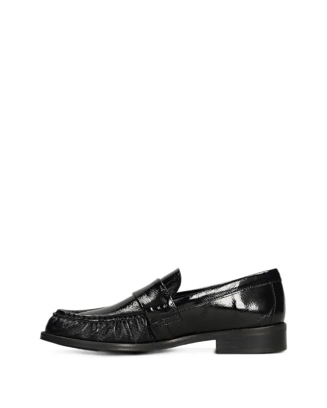 Pedro Miralles Black Gines Crinkled-Effect Loafers