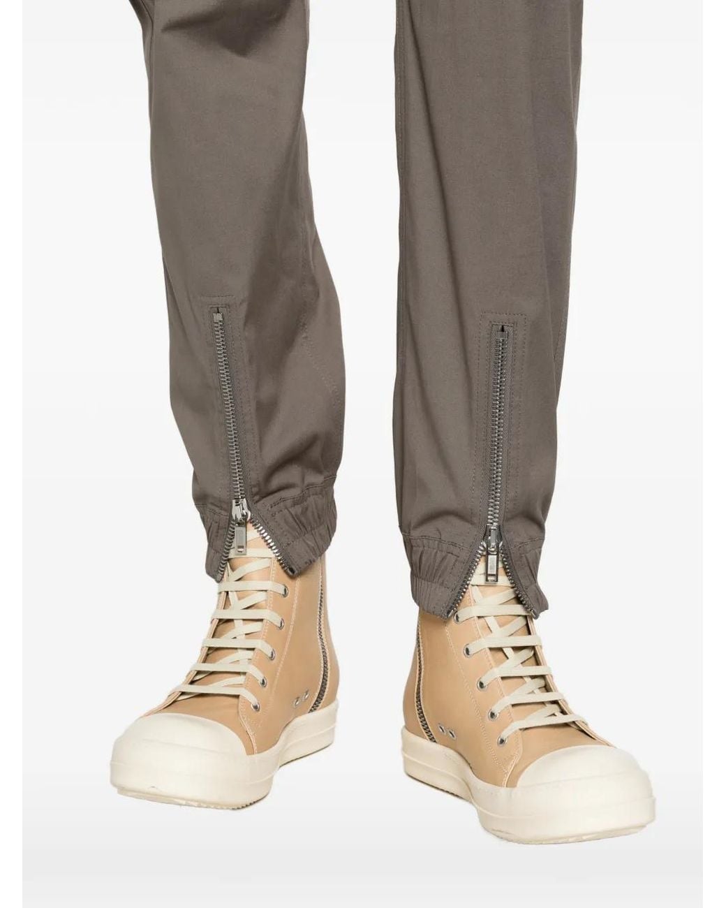 Rick Owens Gray Bauhaus Zip-Pocket Trousers for men