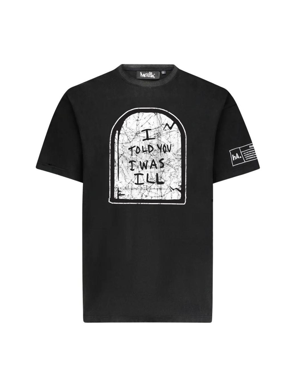 Haculla Black Graphic-Print T-Shirt for men