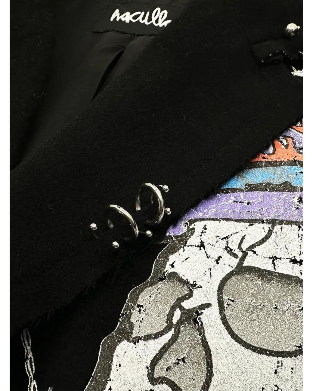 Haculla Black Crown Royale Single-Breasted Coat for men