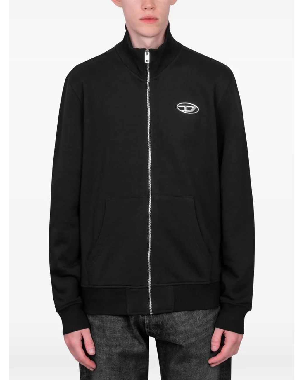 DIESEL Black S-Ginni Zipod Jacket for men