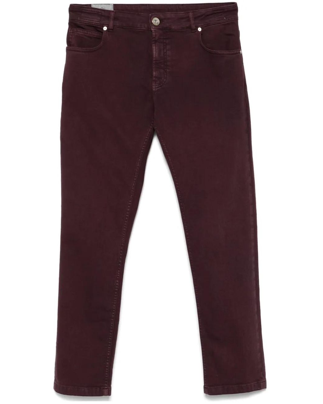 Eleventy Red Slim-Cut Jeans for men