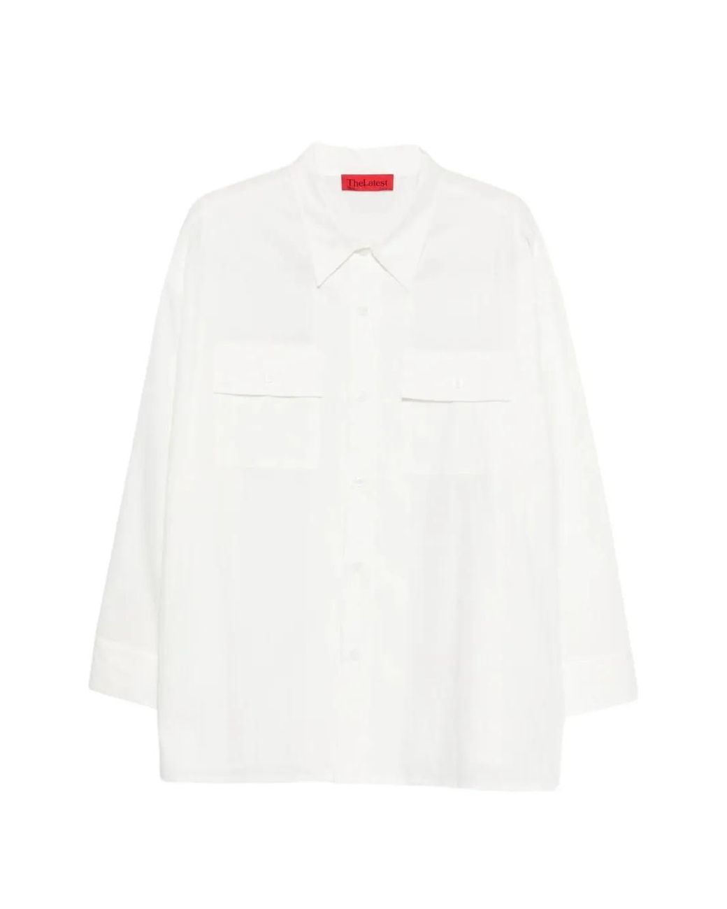 Thelatest White Daria Flap-Pocket Shirt