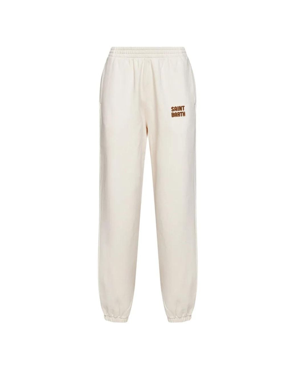 Mc2 Saint Barth White Logo-Print Track Pants