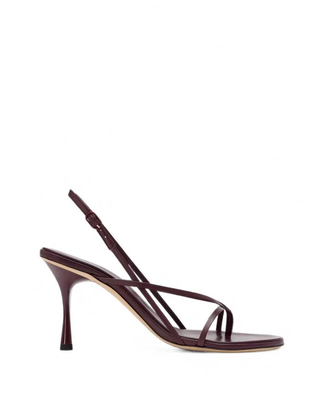 STUDIO AMELIA White Wishbone Leather Sandals