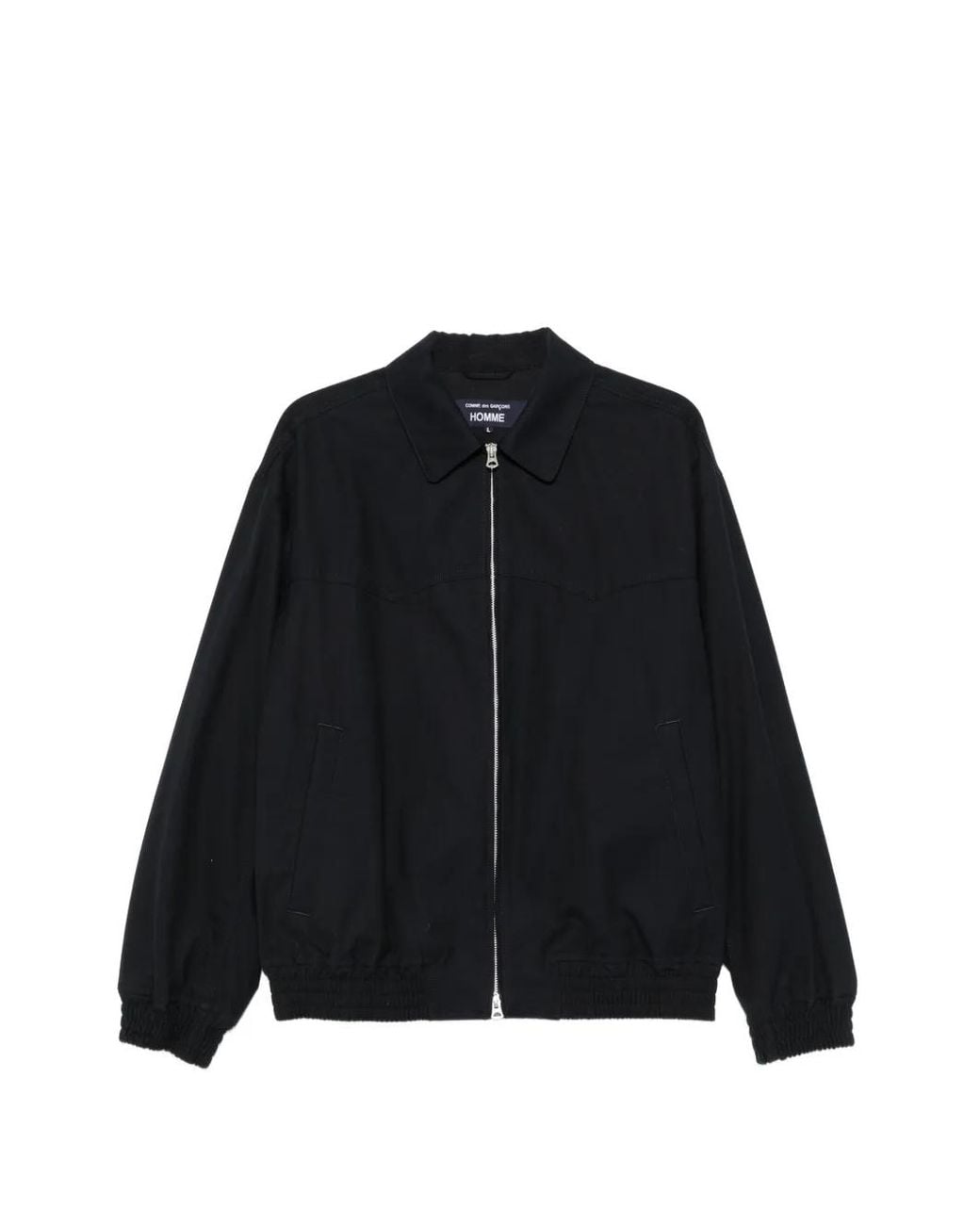 Comme des Garçons Black Cotton Zipped Jacket for men