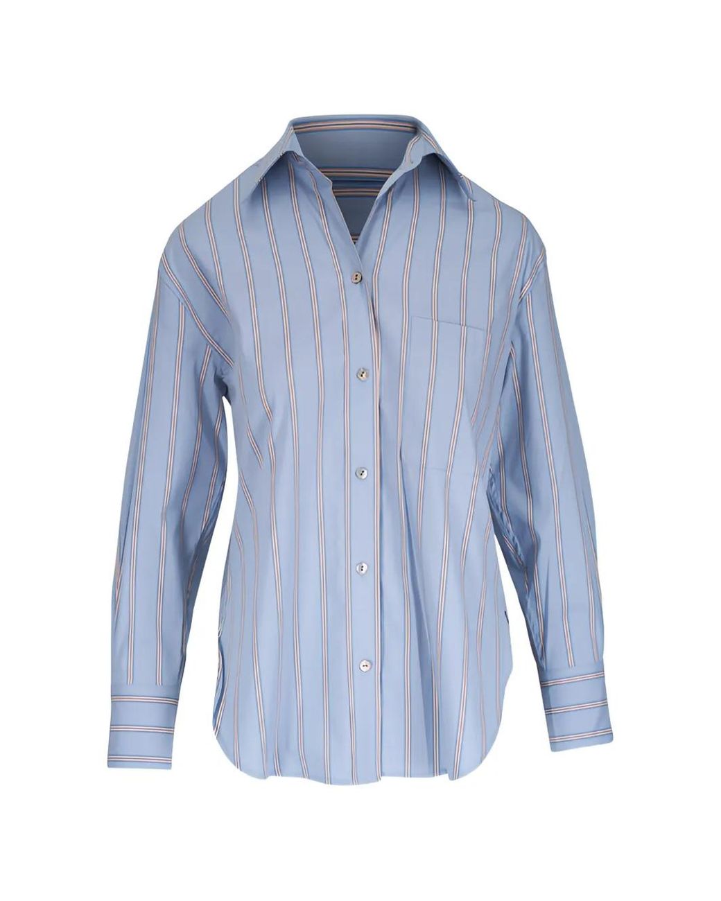 Vince Blue Del Mar Striped Shirt