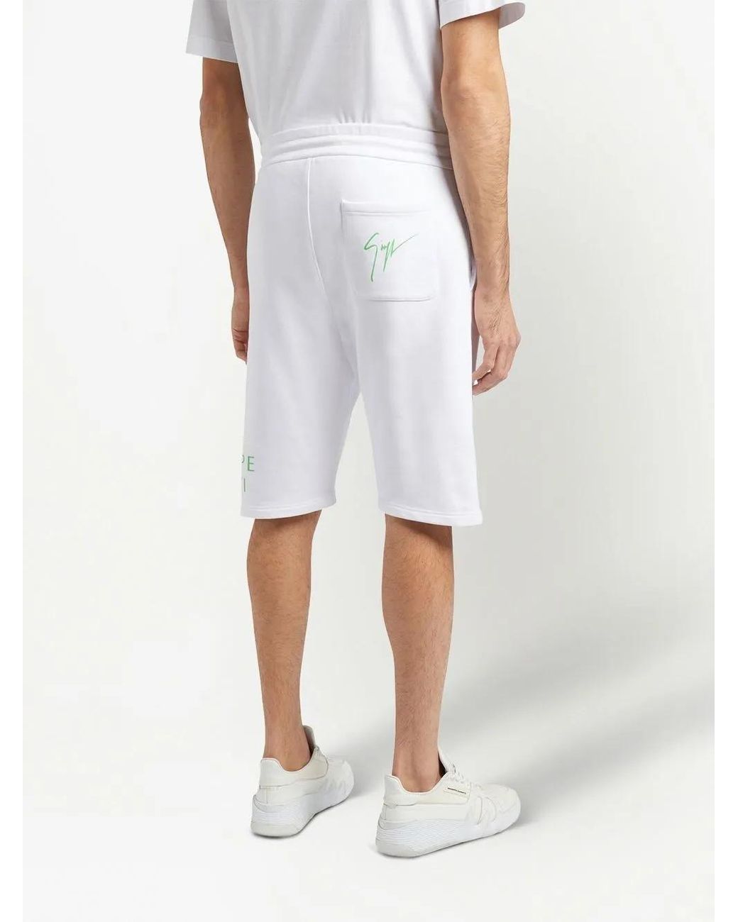 Giuseppe Zanotti Blue Lr-43 Cotton Track Shorts for men