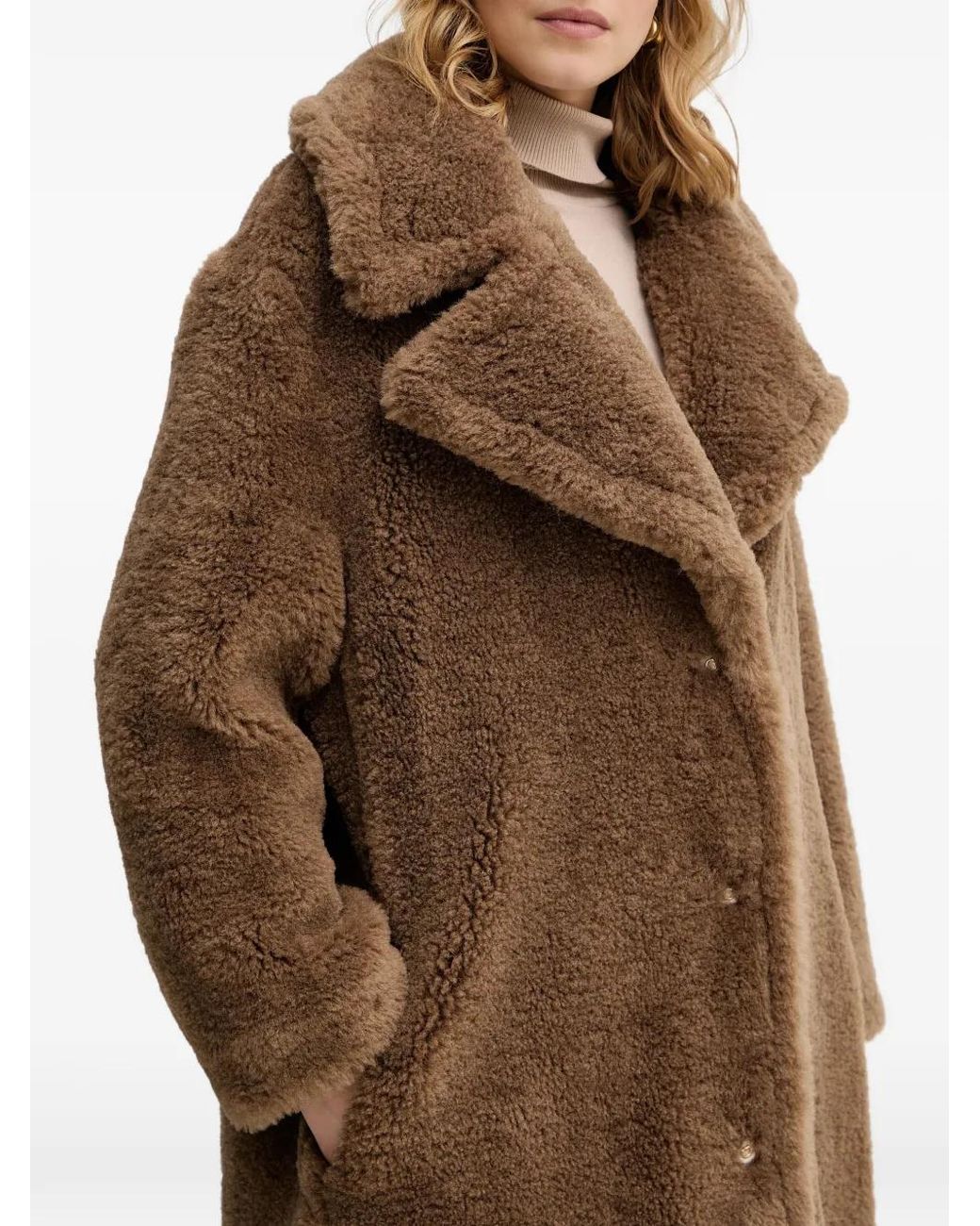 Abrigo Eugenie Con Botones Guess de color Brown