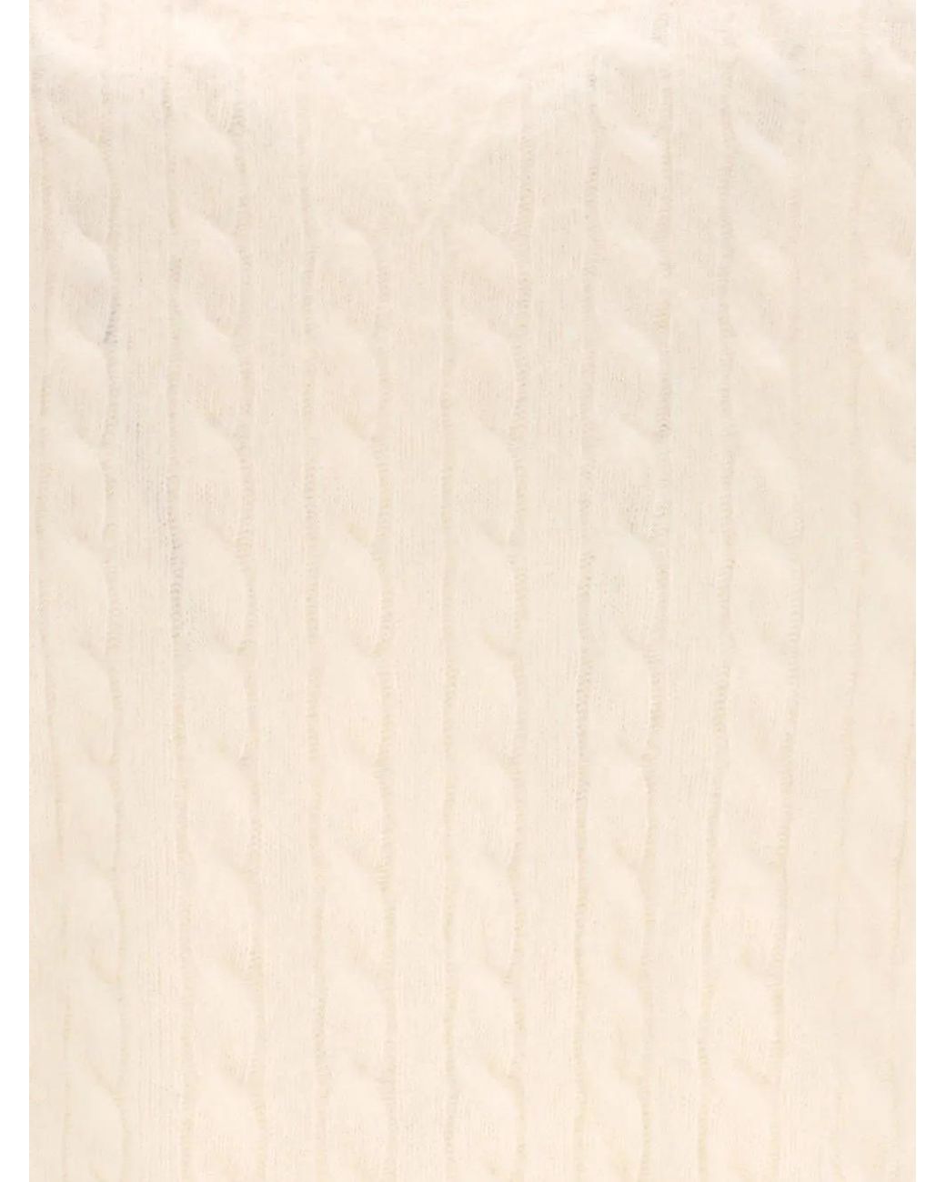 Eleventy White Pull En Maille Torsadée for men