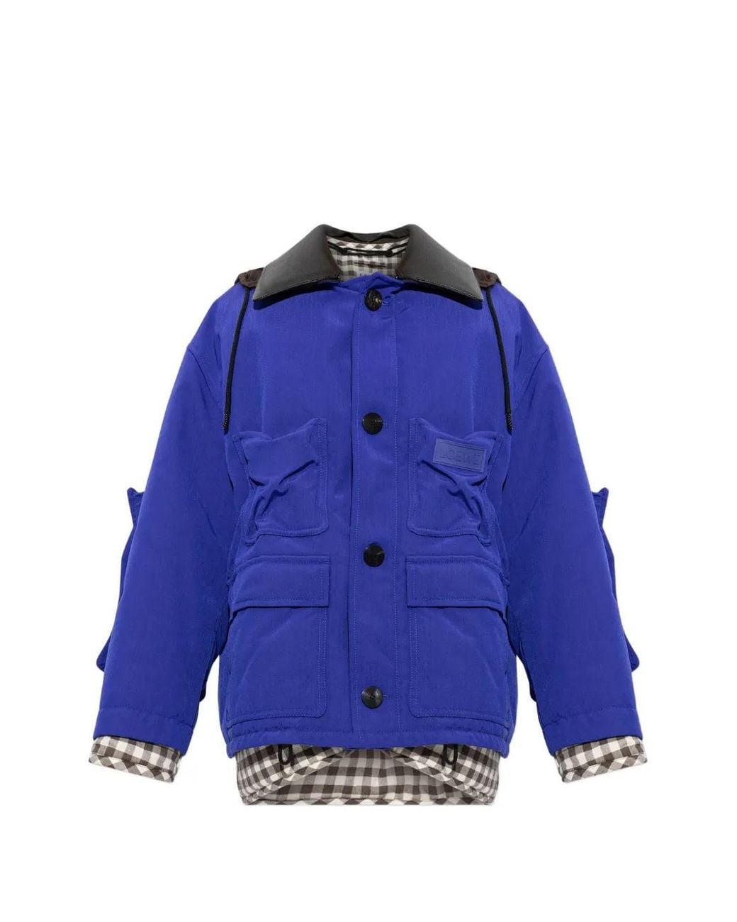 Loewe Blue Logo-Patch Insulated Jacket for men