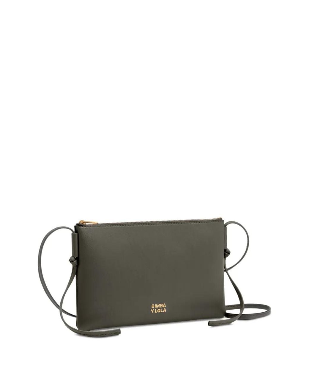 Bimba Y Lola Gray Small Elephant Leather Clutch Bag