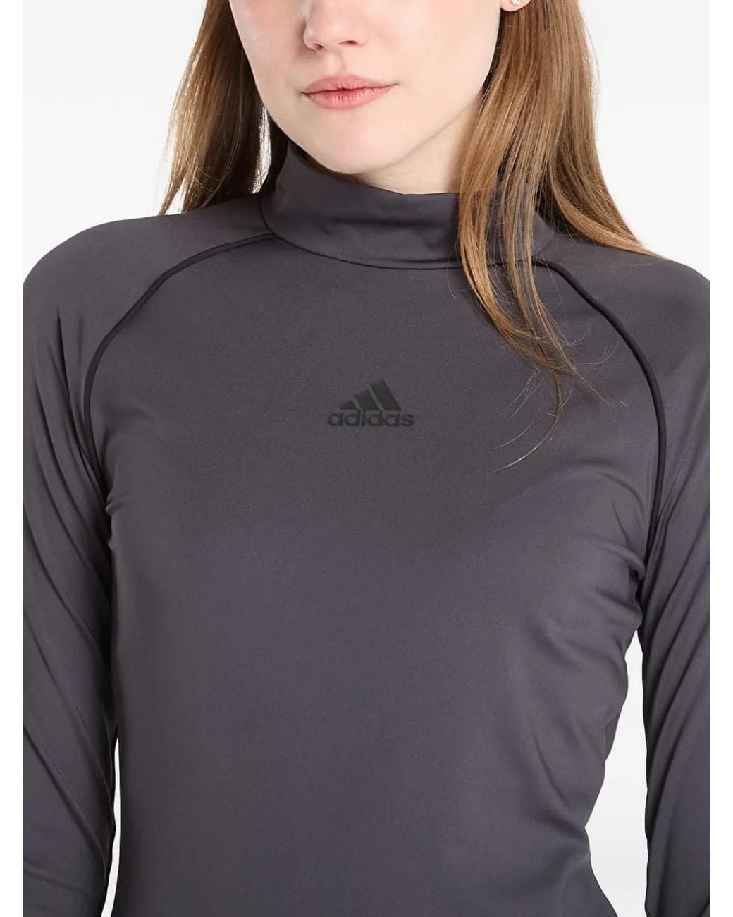 Adidas Gray Logo-Print Dress
