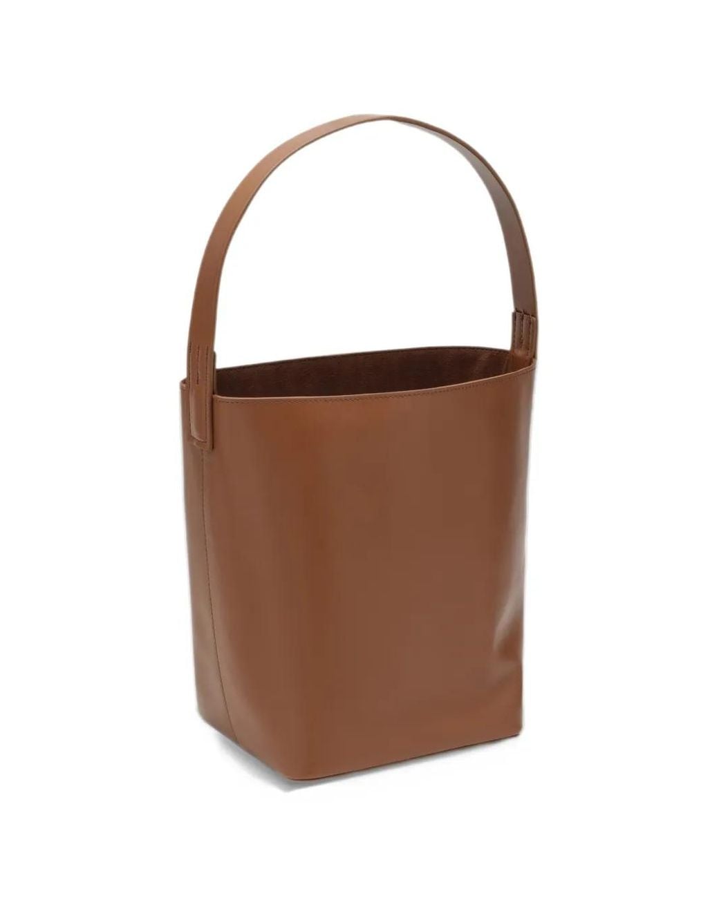 Auralee White Open-Top Shoulder Bag