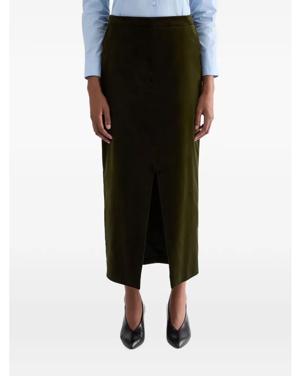 Jil Sander Black Velvet Skirt