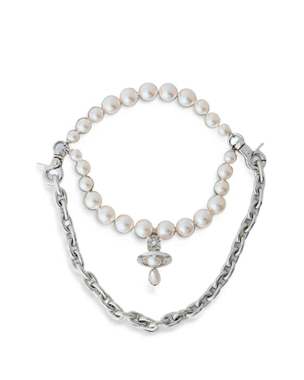Vivienne Westwood White Orb Faux-Pearl Necklace