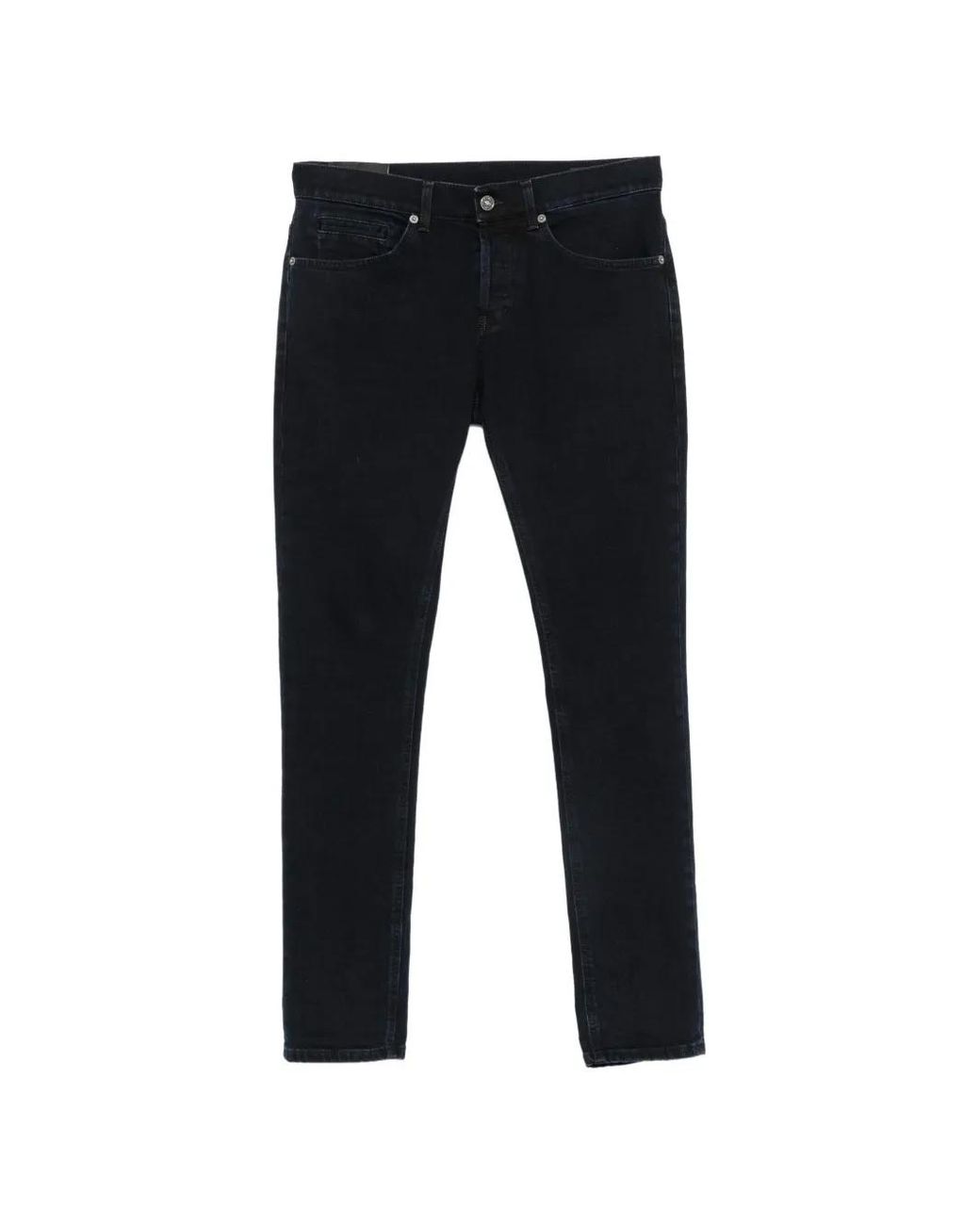 Dondup Black Slim-Fit Five-Pocket Jeans for men