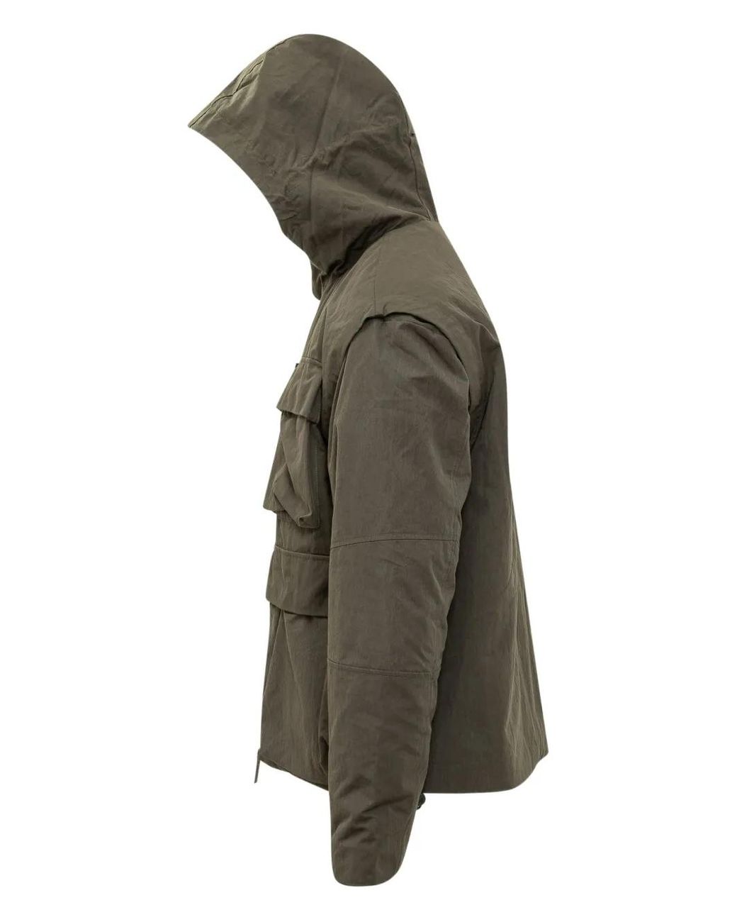 K-Way Green Pocketed Hooded Jacket for men