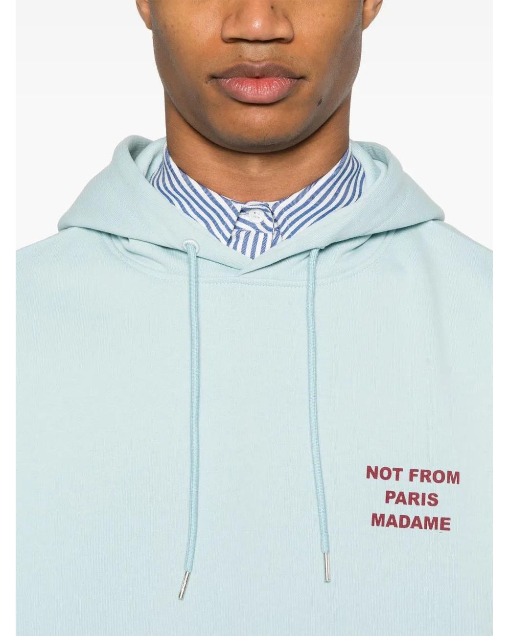 Drole de Monsieur Blue Le Slogan Hoodie for men