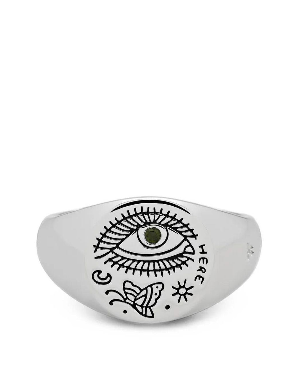 Tom Wood White Butterfly Tourmaline-Embellished Ring