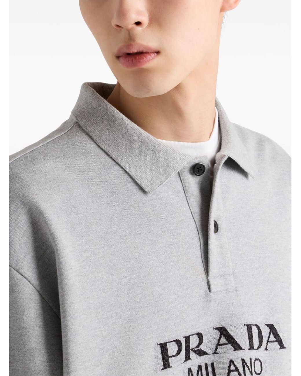 Prada polo grey outlet