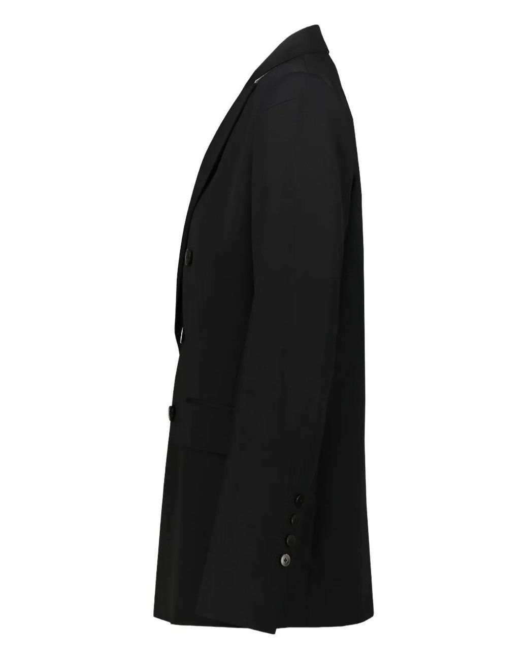 SAPIO Black N44L Double-Breasted Blazer
