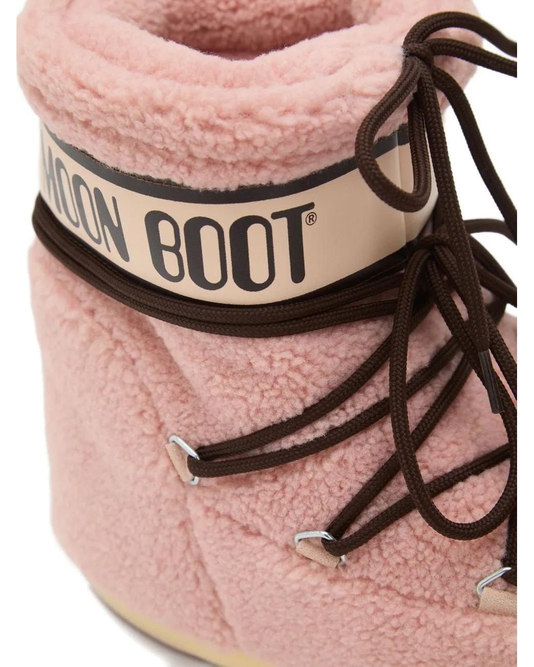 Moon Boot Pink "Icon" Low Fleece Boot