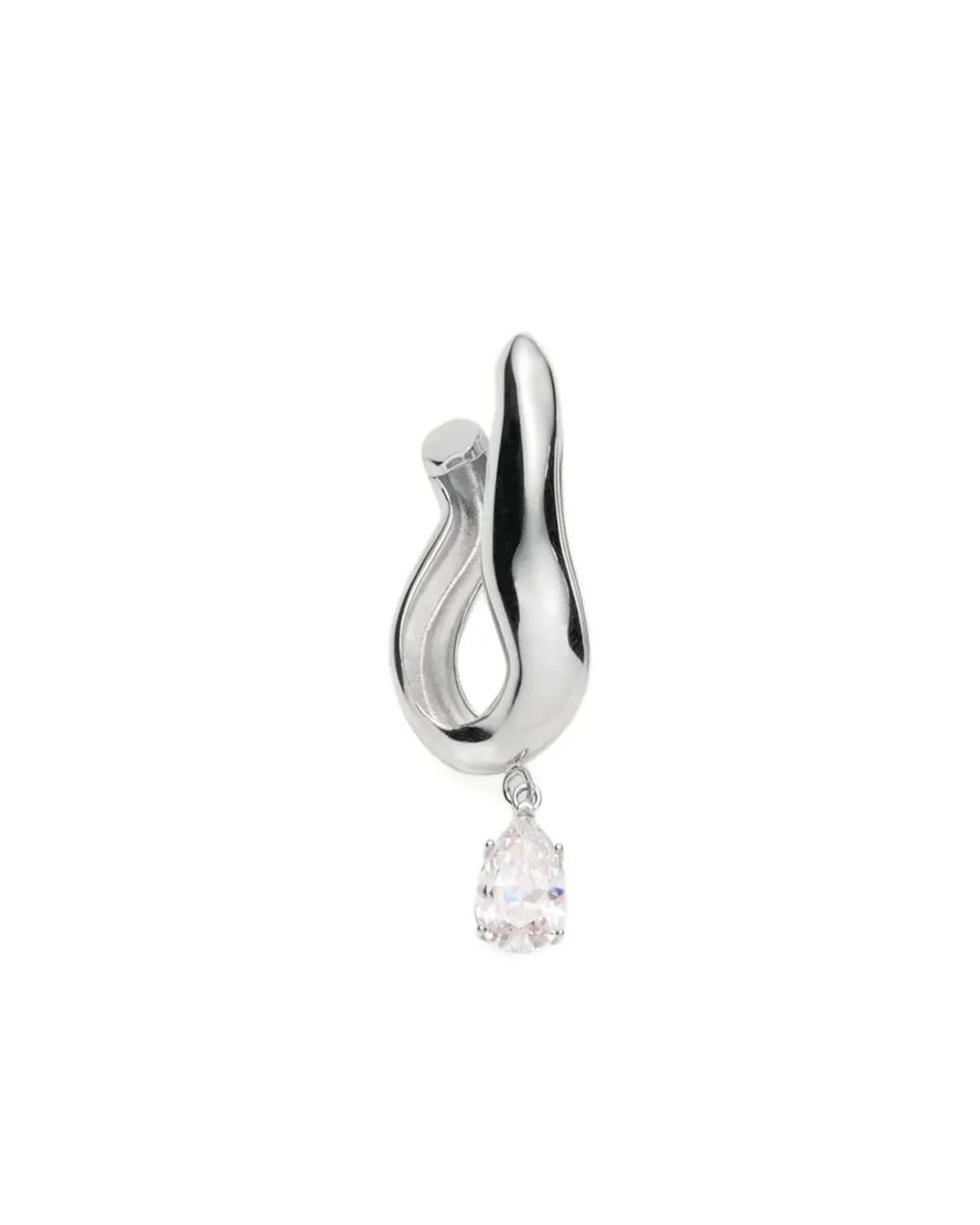 Magda Butrym White Drop Crystal Wave Earrings