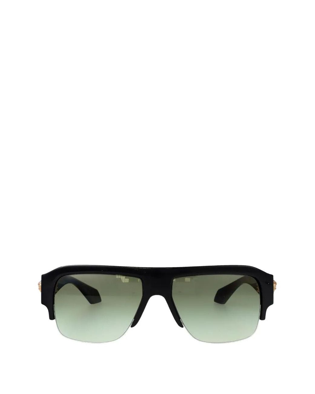 Versace Green Medusa Rectangle-Frame Sunglasses for men