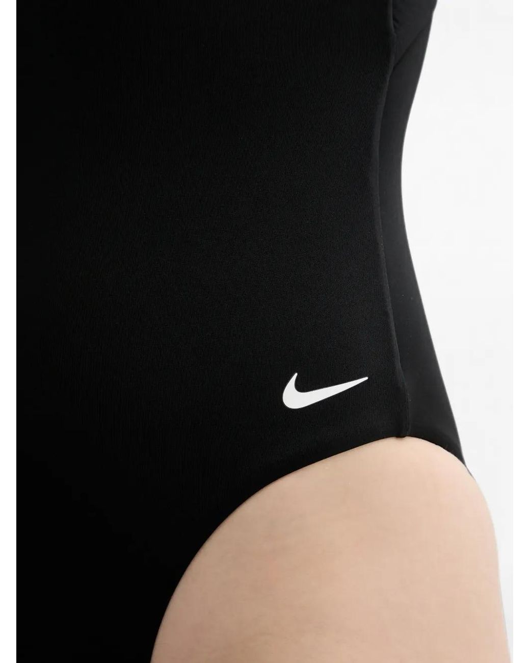 Nike Black Effortless Logo-Print Cut-Out Swimsuit