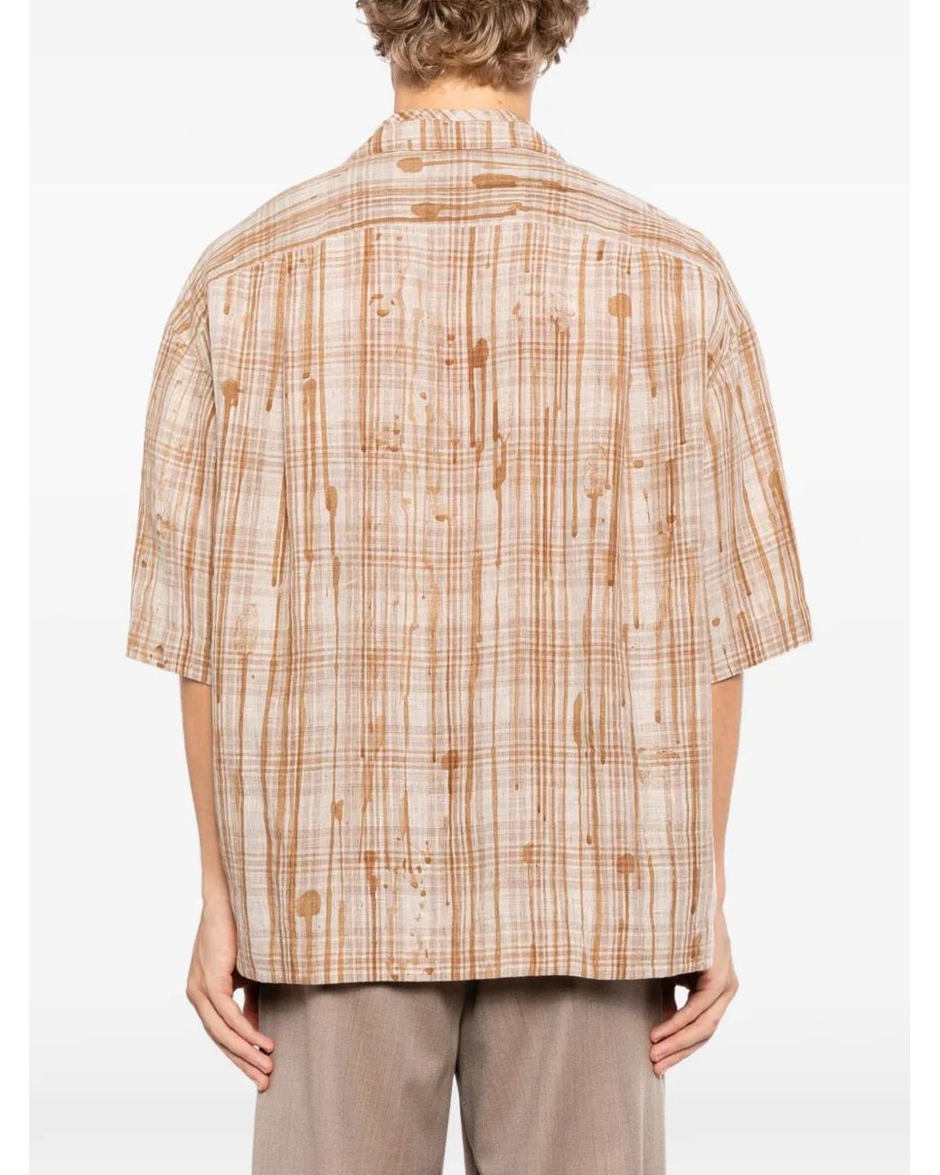 Ziggy Chen Natural All-Over Graphic-Print Shirt for men