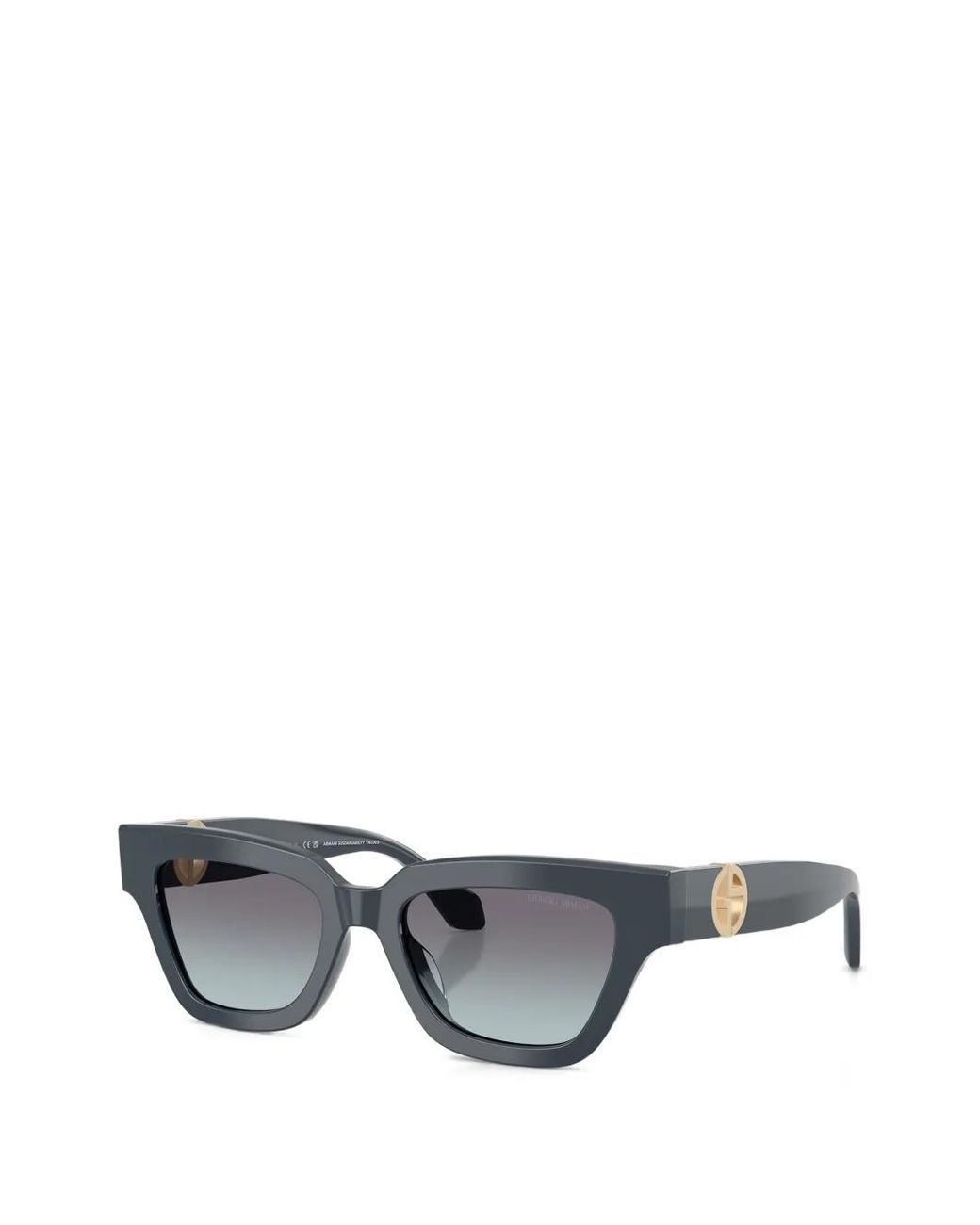 Giorgio Armani Gray Square-Frame Sunglasses