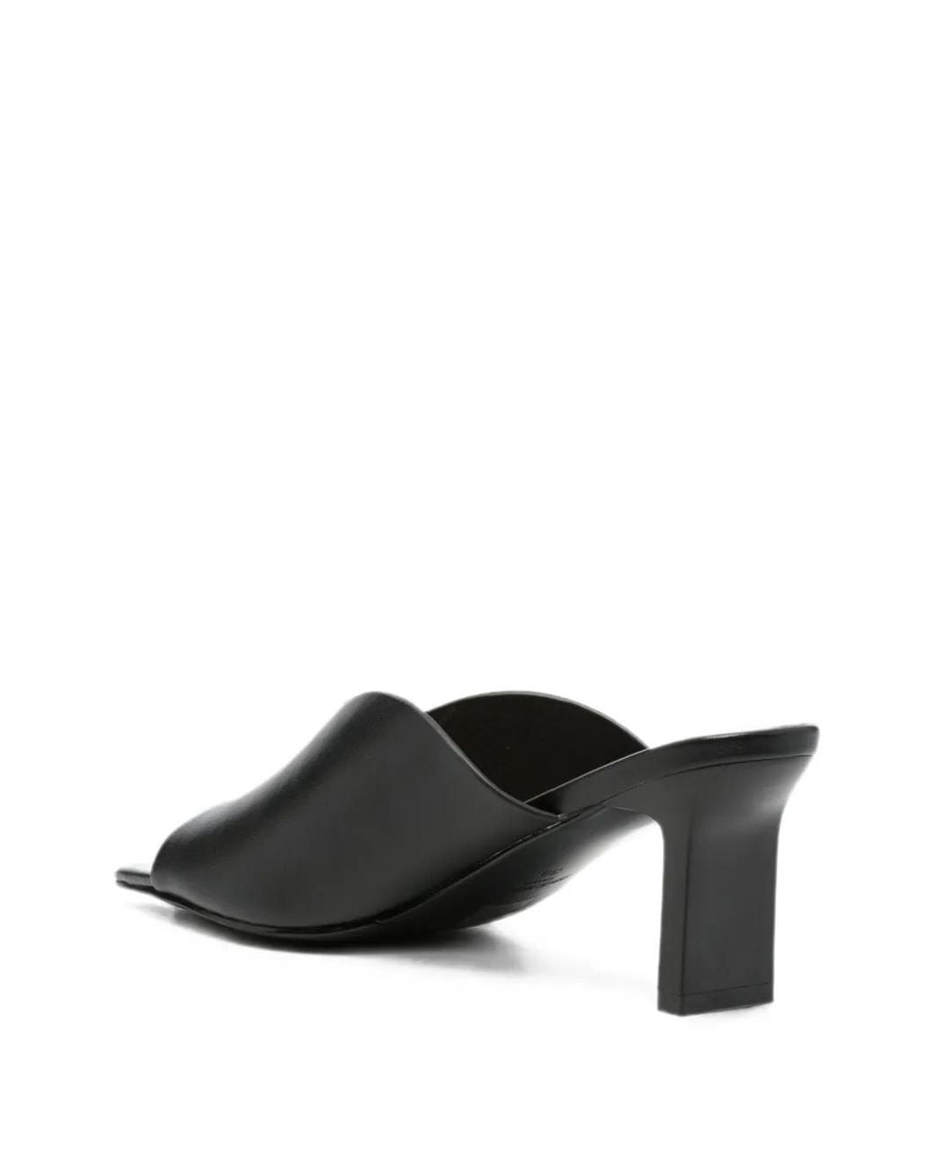 SERGIO MORETTI FIRENZE Black V-Neck Square-Toe Sandals