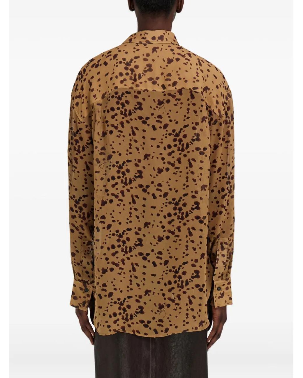 Ferragamo Brown Georgette Shirt