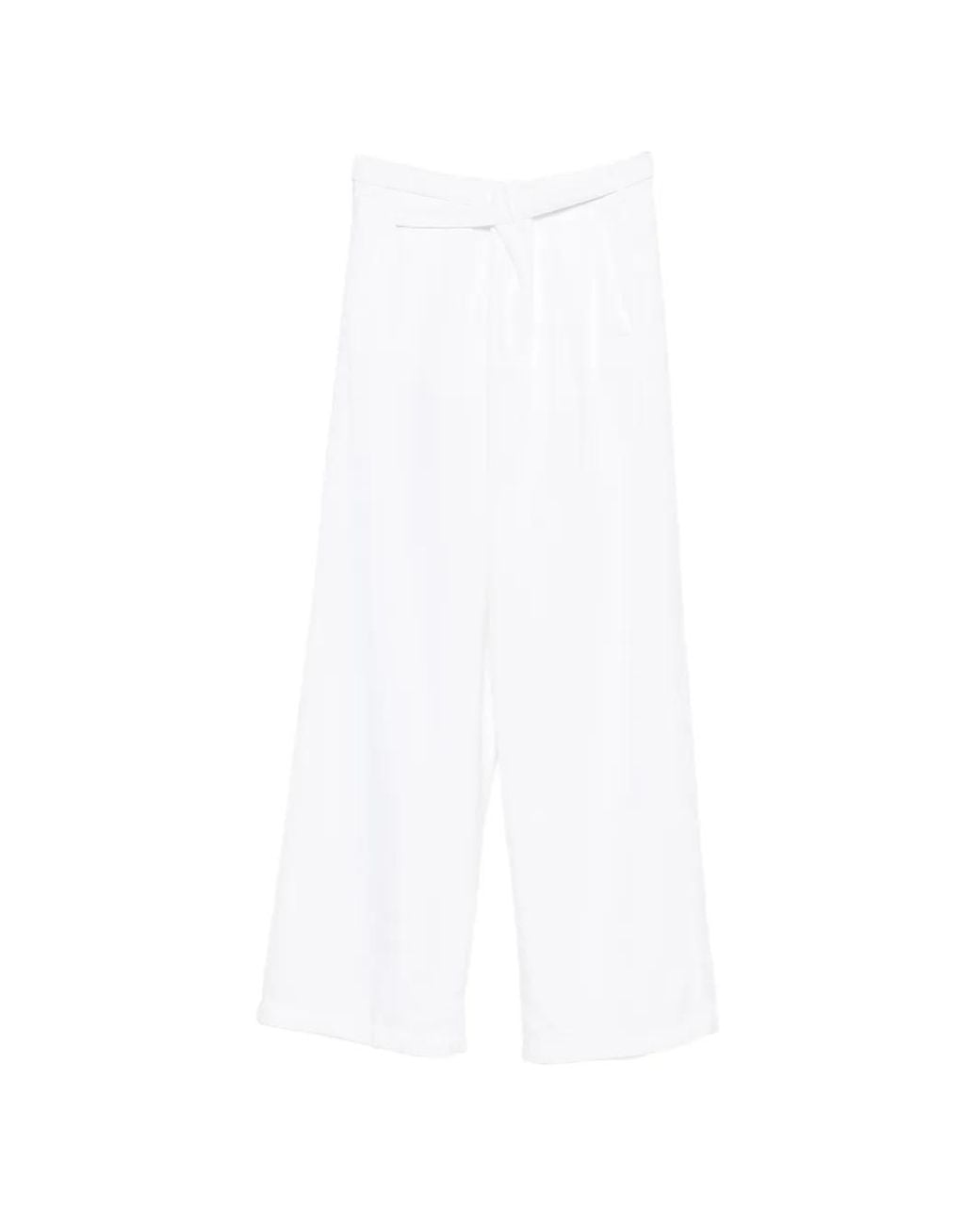 Pantalones Anchos Gaia Con Cinturón DARKPARK de color White