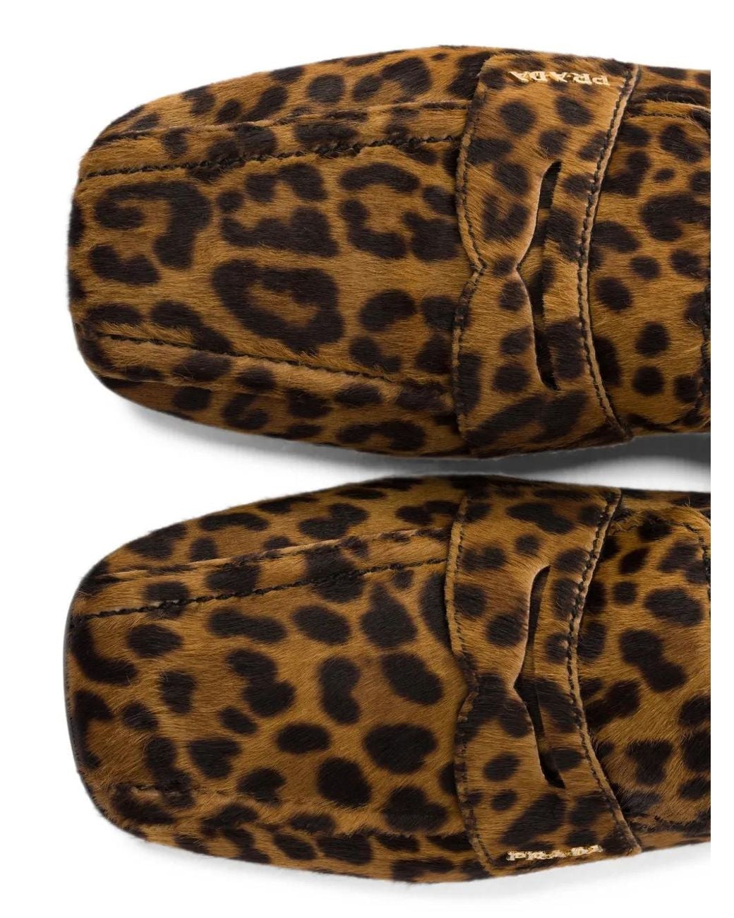 Prada Brown Mocassins Texturés