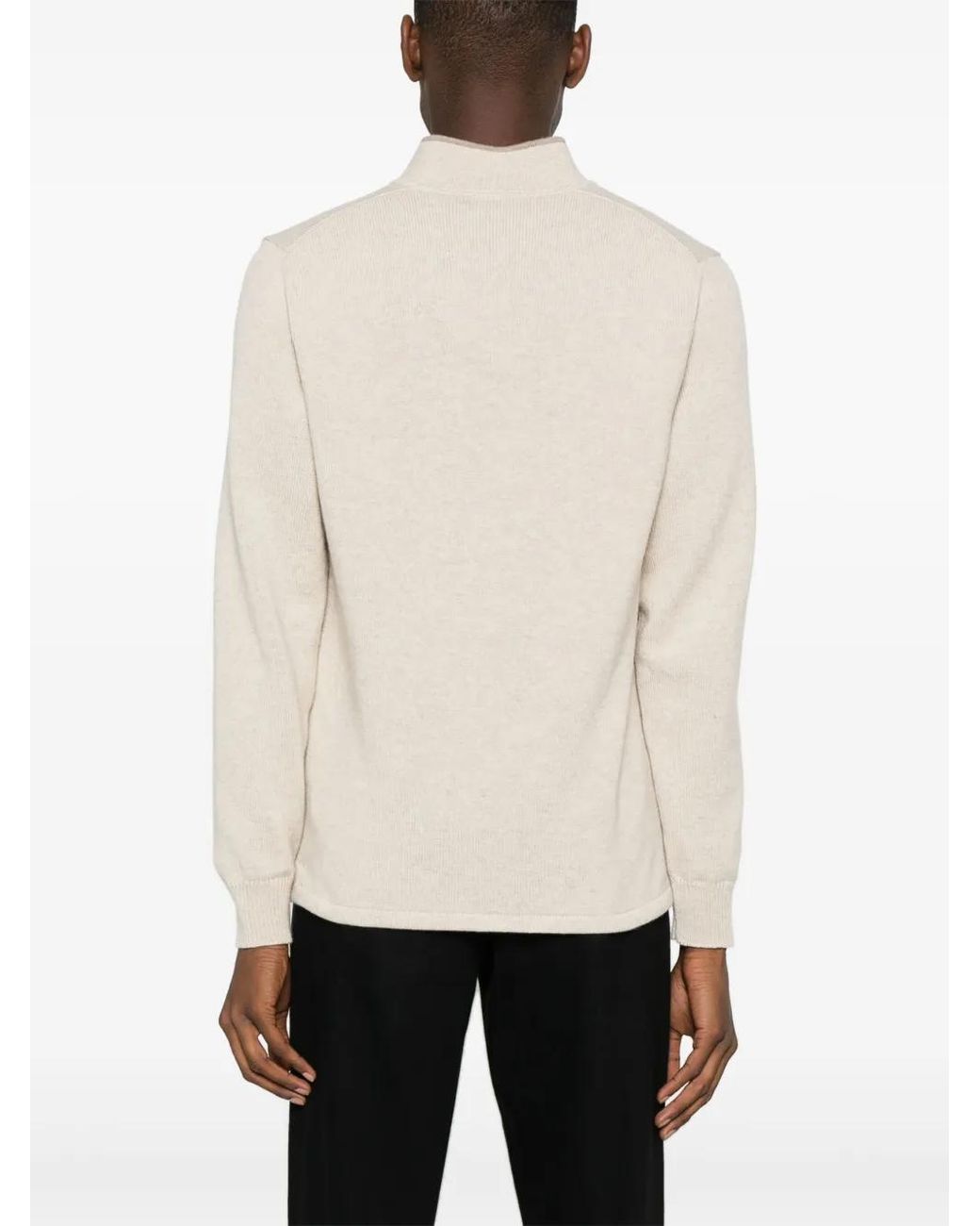 Sease White Fine-Knit Cashmere Jumper for men