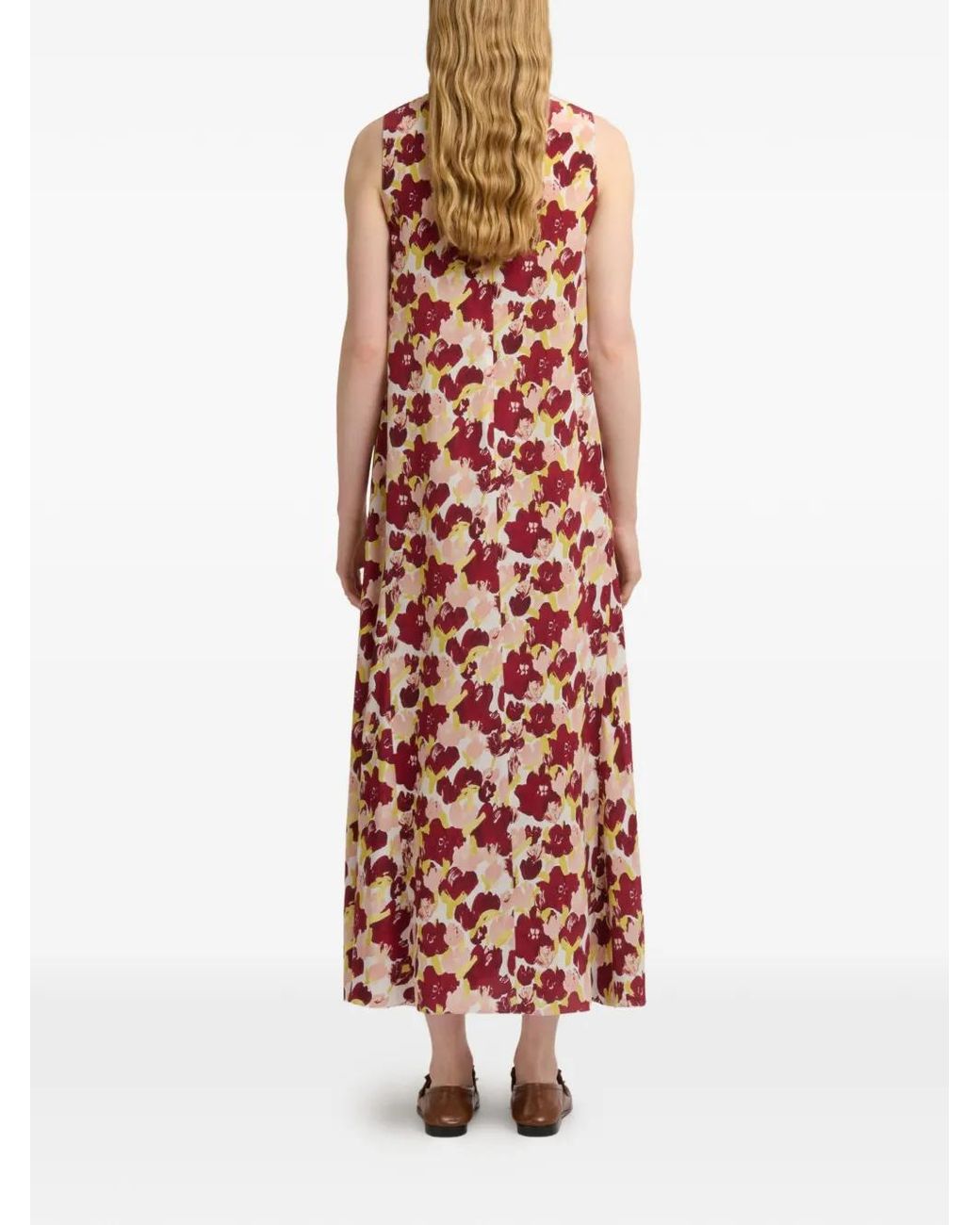 Marni White Pleated Floral Dress