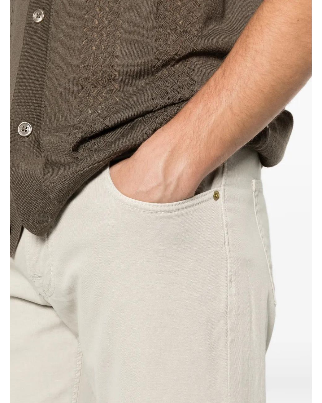 Briglia 1949 White Steve Five-Pocket Trousers for men