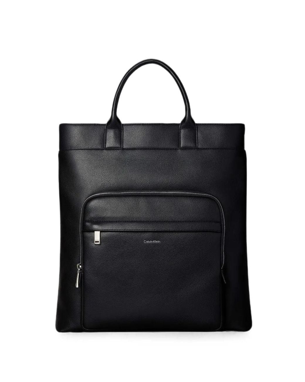 Calvin Klein Black Raised Pebbled-Texture Tote Bag for men
