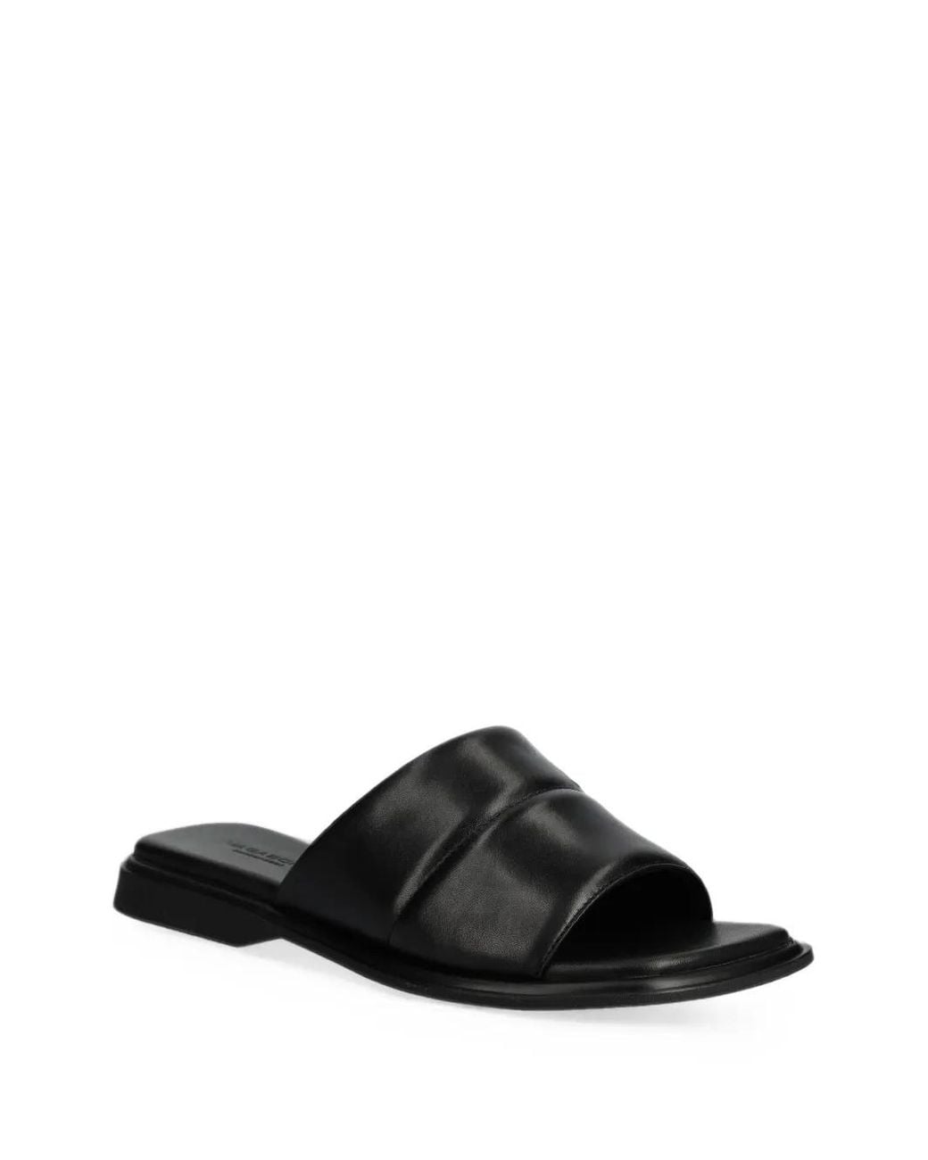 Vagabond Black Padded Square-Toe Sandals
