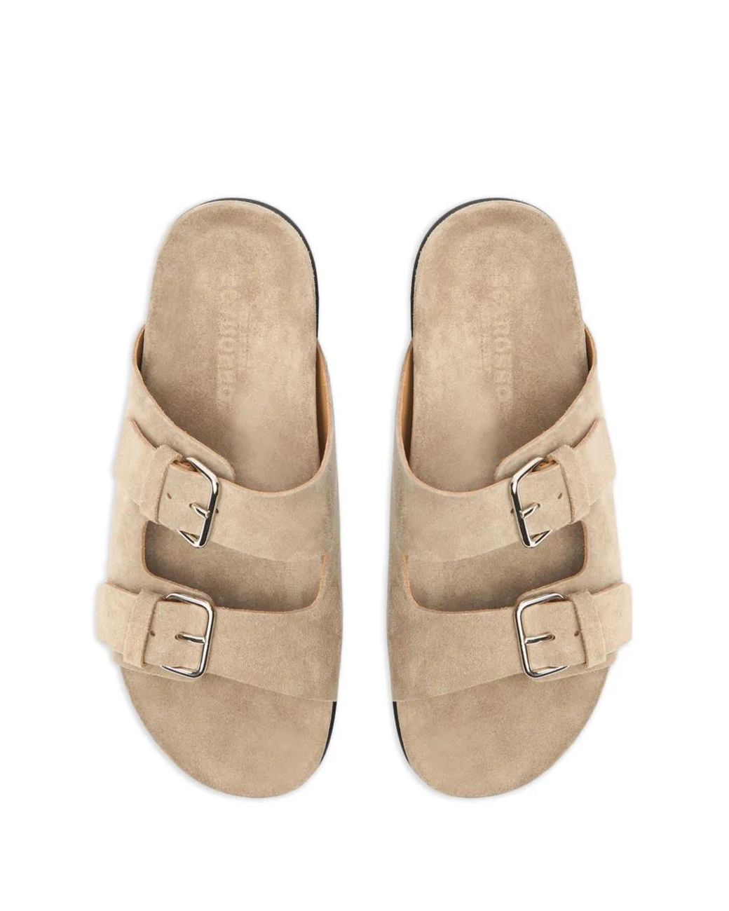 Scarosso Brown Enea Suede Slides for men