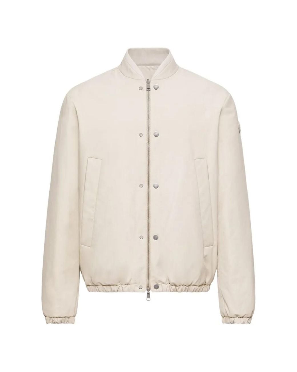 Moncler White Reversible Jacket "Tafoni" for men