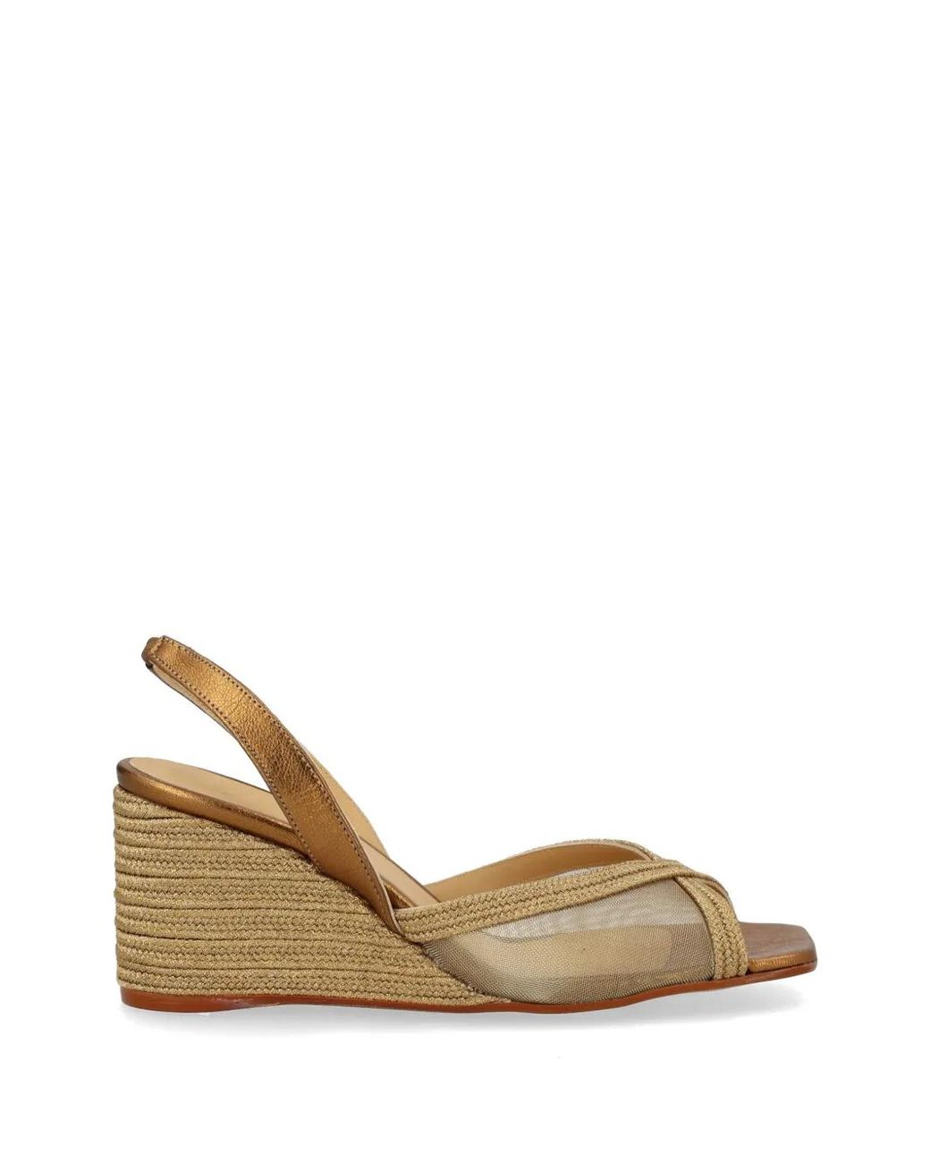 Castaner Natural Betty Square-Toe Wedge Espadrilles
