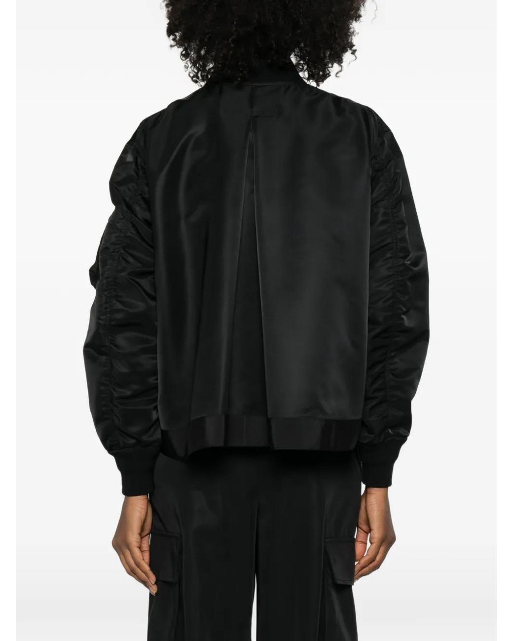 Sacai Black Nylon Bomber Jacket