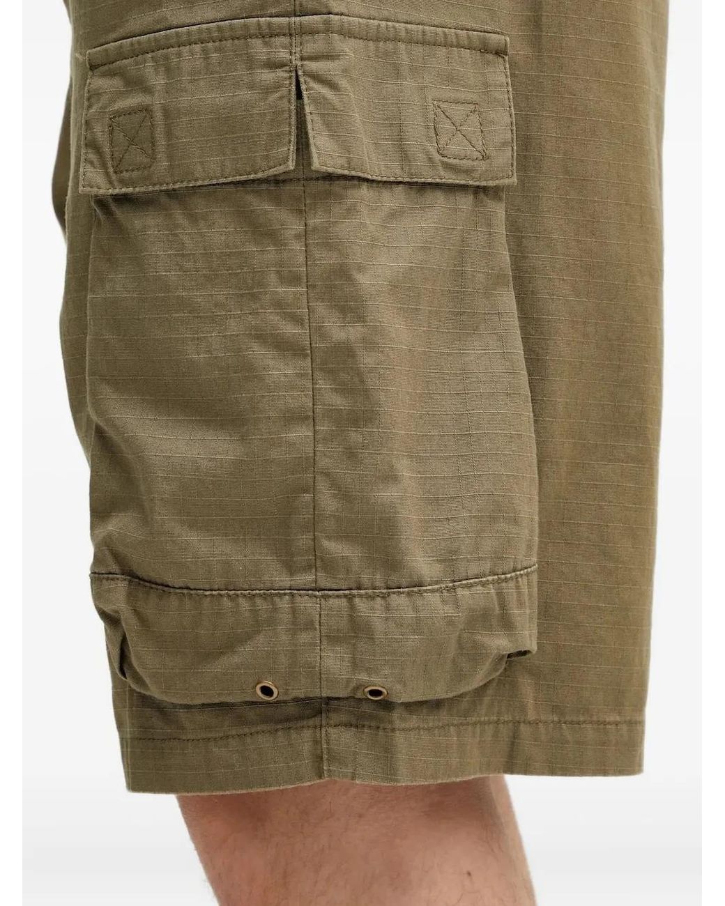 Barbour Green Multiple-Pockets Cargo Shorts for men