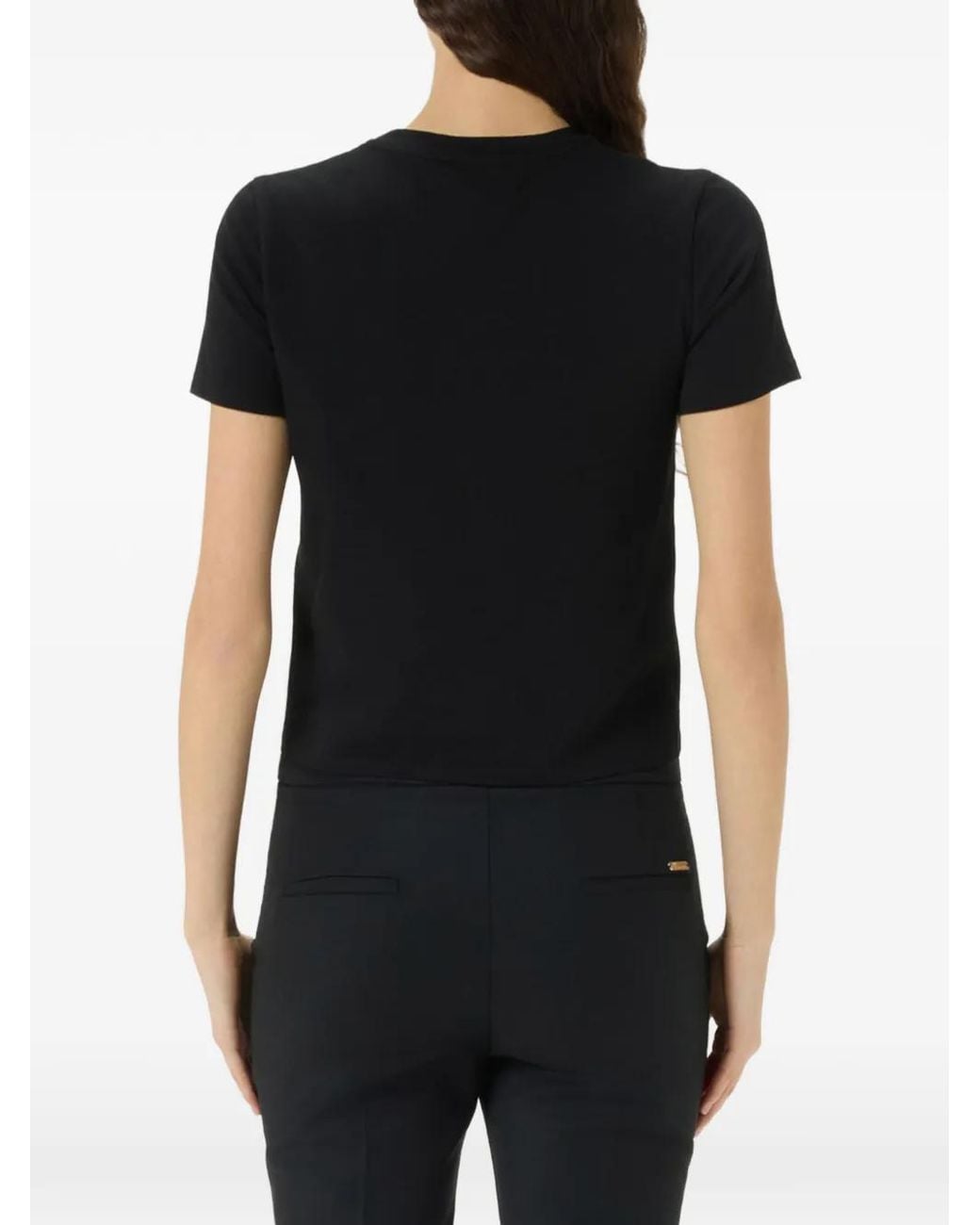 Blumarine Black Lion-Print Embellished T-Shirt
