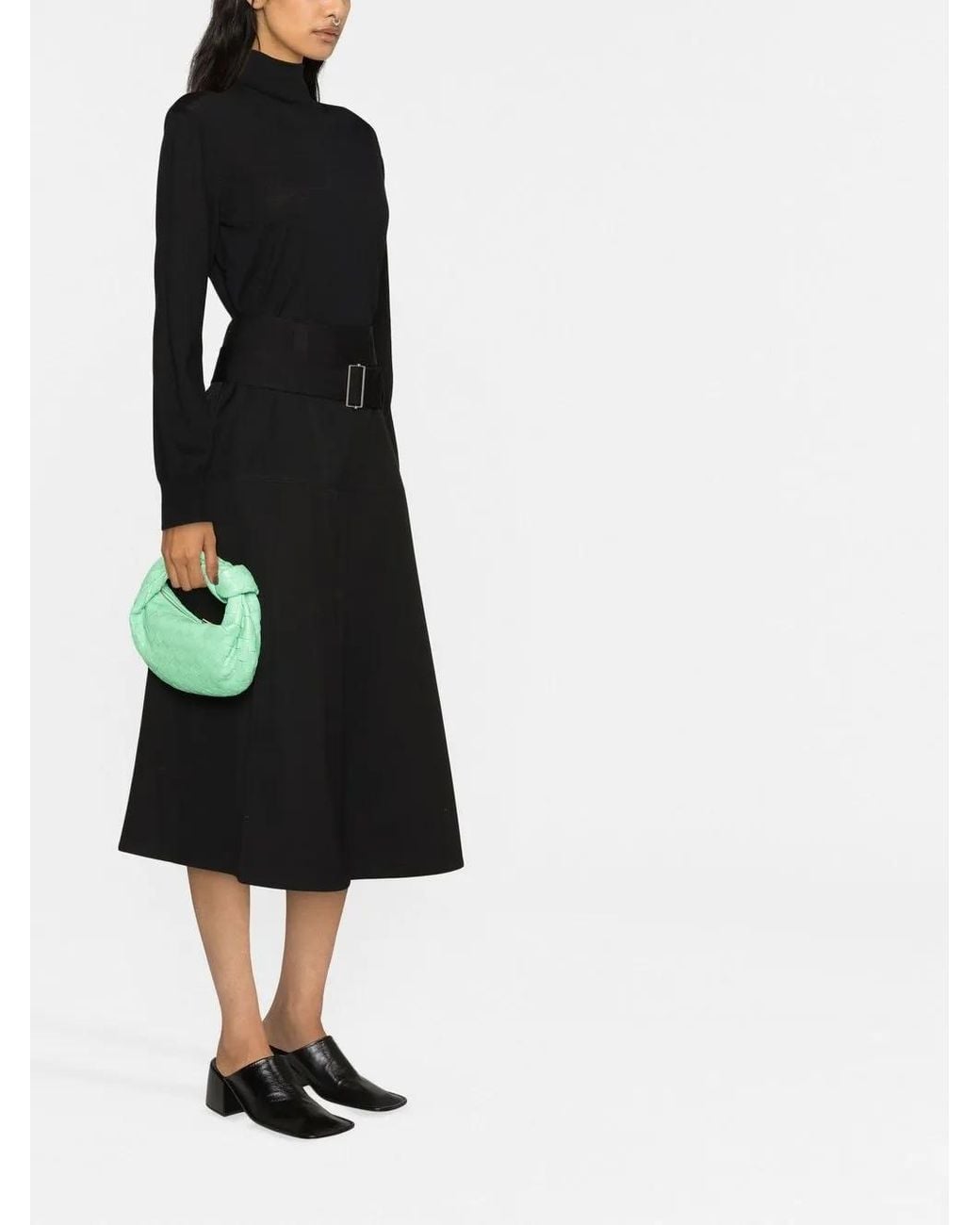 Jil Sander Black Roll-Neck Wool Jumper