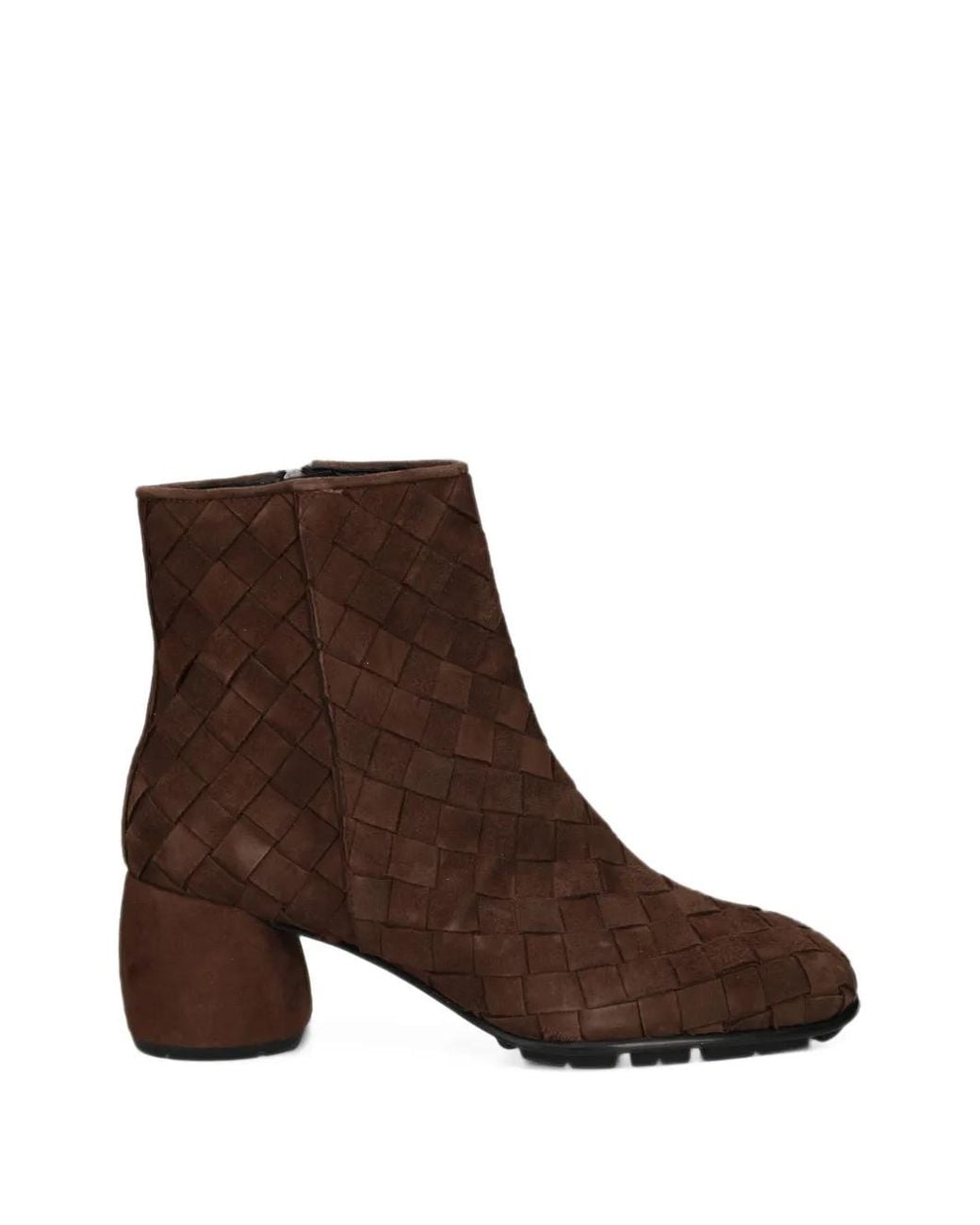 Pons Quintana Brown Woven Leather Ankle Boots