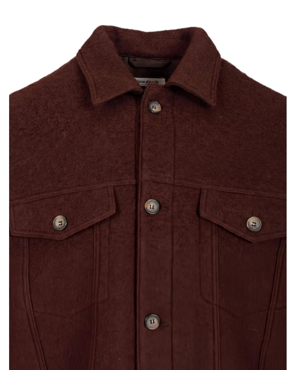 Al Duca D'aosta Red Button-Up Flap-Pocket Jacket for men